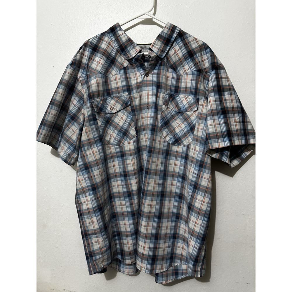 Magellan Outdoors Mag Wick Loose Fit Adventure Gear short sleeve button shirt 3X